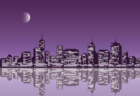 Night city. Stock Illustration