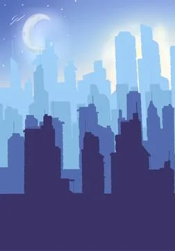 Night city Stock Illustration
