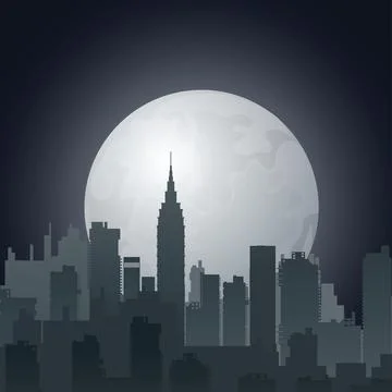 Night city Stock Illustration