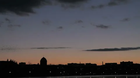 Night city light Stock Footage 34287077