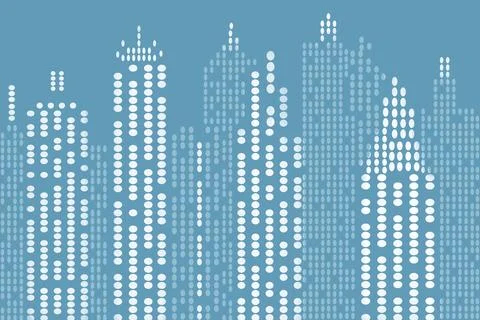 Night city. the light of the night windows of the megapolis against the bac.. Stock Illustration