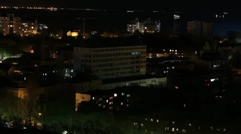 Night city lights Stock Footage 10921242