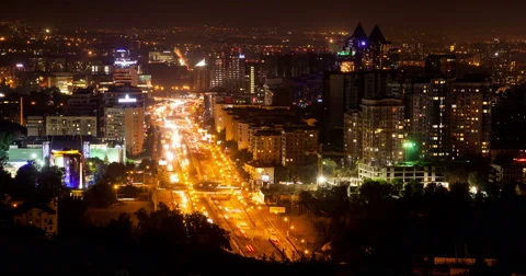 Night city lights Video stock 52686527