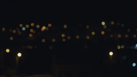Night City Lights Out of Focus Stock Footage 282937824