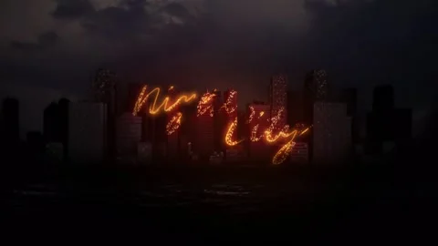 Night City Logo Intro Stock After Effects