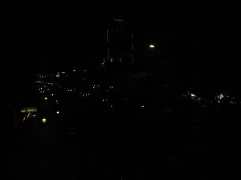 Night in City with Multiple Lights Stock Photos