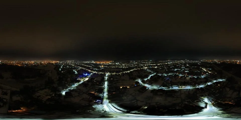 Night city panorama Stock Photos