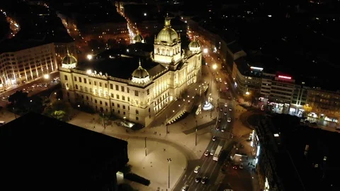 Night in the city of Prague Stock Footage 119778446
