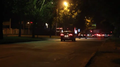 Night city road Video stock 35649886