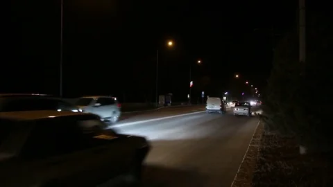 Night city road Vídeo Stock 71795895