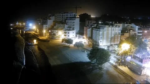Night city tide Stock Footage 317281084