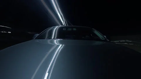 Night City Time-lapse with Car Light Trails Stock-Footage 342393101