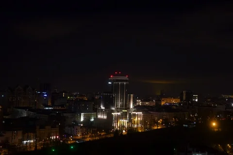 Night city time-lapse Stock Footage 106365329