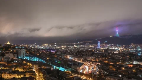 Night City Time-lapse Stock Footage 168951541