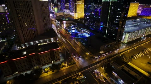 Night city time lapse. Top view. Stock Footage 46501243