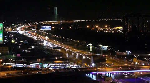 Night city timelapse Stock Footage 32845436