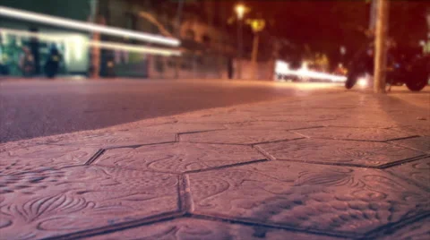 Night city Timelapse Stock Footage 60946381