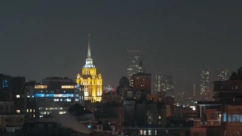 Night city timelapse Stock Footage 171231127