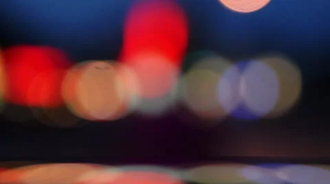 Night City Traffic Bokeh Video stock 32244522