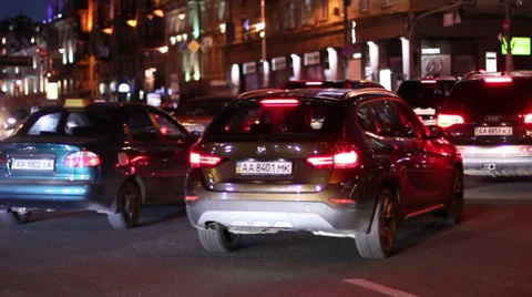Night City Traffic Stock Footage 32056948