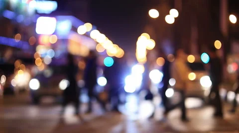 Night City Traffic Stock Footage 45365380