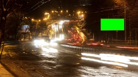 Night City Traffic. Vídeo Stock 71717831