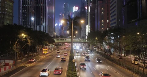 Night City Traffic Video stock 118445104