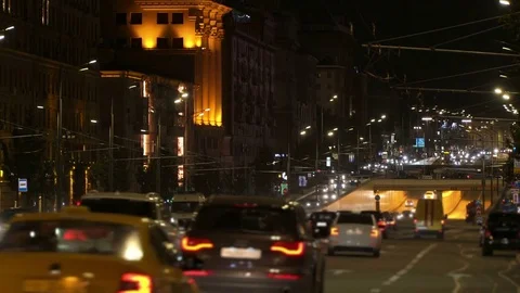 Night City traffic jam Stock-Footage 82283553