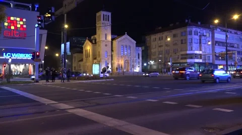 Night City Traffic Timelapse Stock Footage 56161707