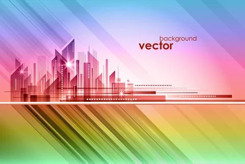 Night City, vector illustration Stock Illustration