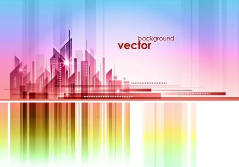 Night City, vector illustration Stock Illustration