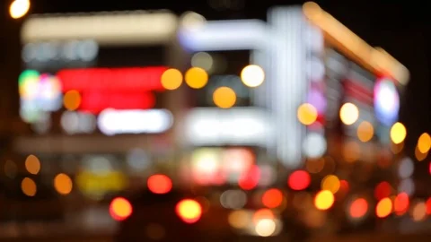 Night city view in blur 库存影片 82541576