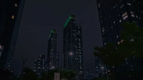 Night city view Vídeos de archivo 203377854