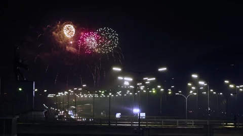 Night city view Stock Footage 255101035