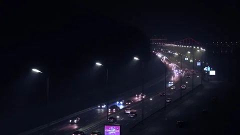 Night city view Stock Footage 255102321