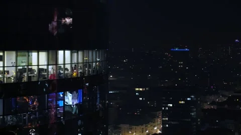 Night city view Stock Footage 255148250