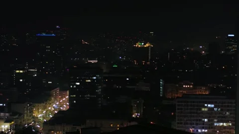 Night city view Stock Footage 255168039