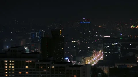 Night city view Video stock 255176305