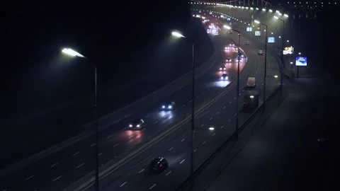 Night city view Video stock 255176395