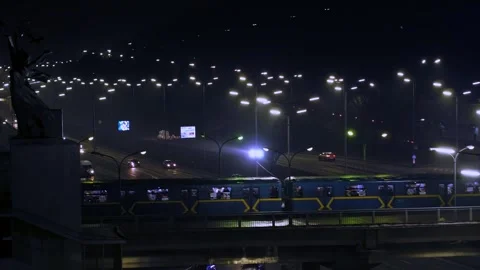 Night city view Video stock 255313071