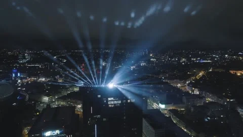 Night city view Stockbeeldmateriaal 255617321