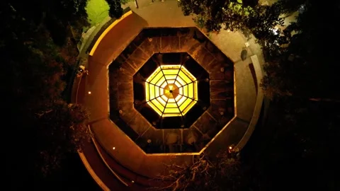 Night city. View from the observation deck sites. Drone video Video stock 295979889