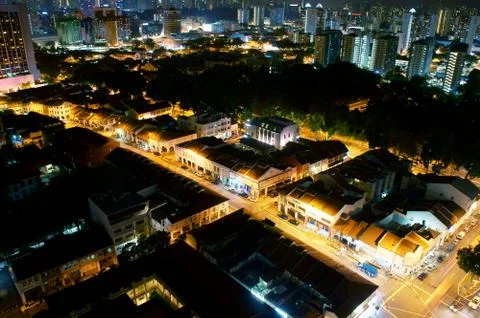 Night city view Stock Photos