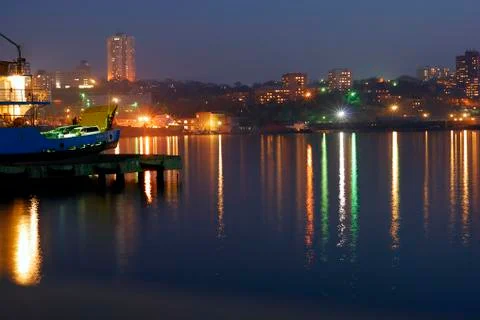Night city view Stock Photos