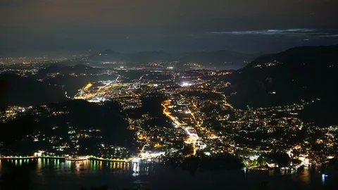 Night City View Timelapse Stock Footage 115131030