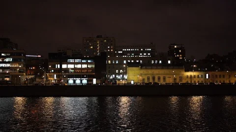 Night city in winter. Stock Footage 120802477