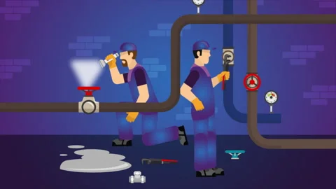 Night City Workers Stock Footage 281619445