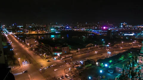 Night Cityscape 2K Stock Footage 49020774