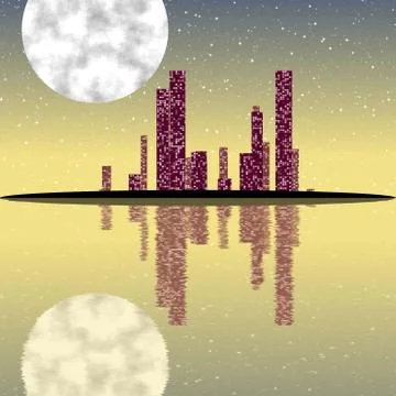 Night cityscape generated texture Stock Illustration