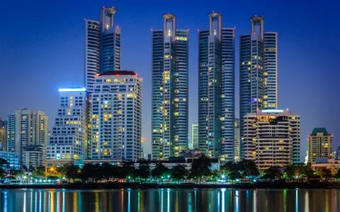 Night cityscape Stock Photos